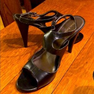 Enzo Angiolini Black Leather High Heels 4”